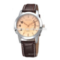 SKONE 9108 quartz movt leather strap calendar watches